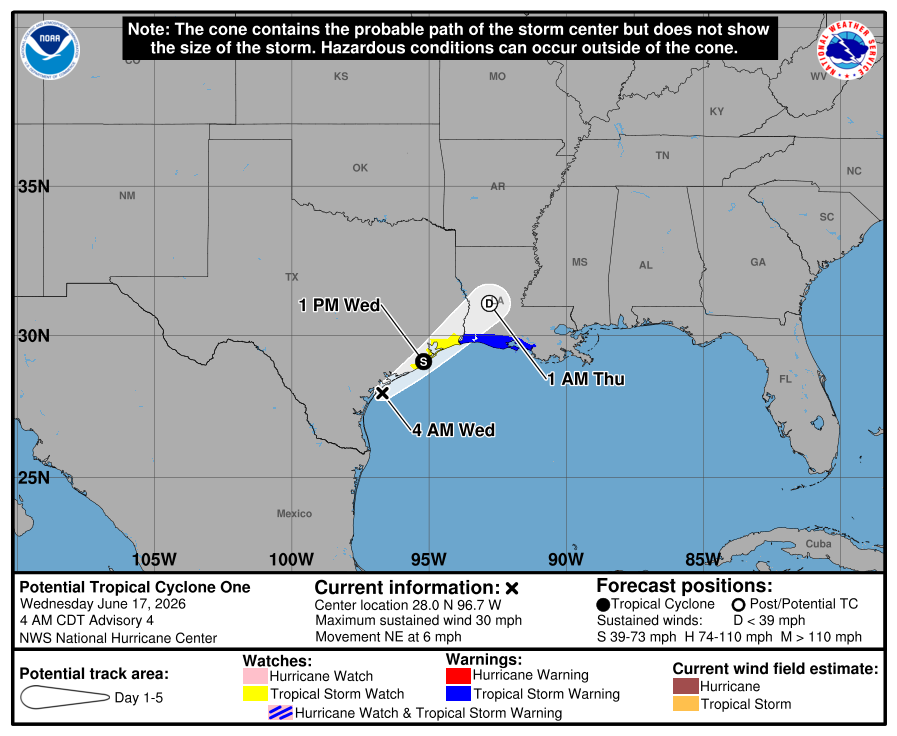 Potential Tropical Cyclone One (AL012026)