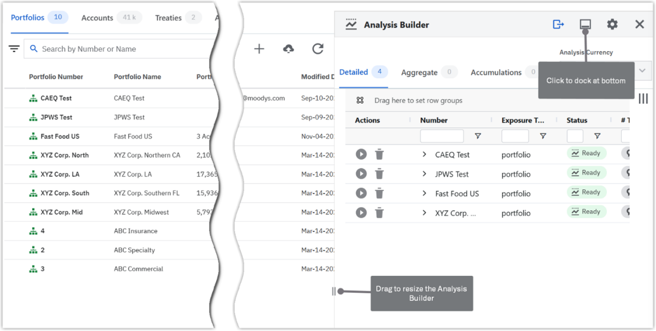 Risk Modeler Analysis Builder