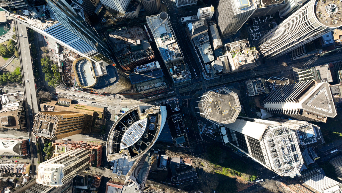 Aerial view of downtown Sydney